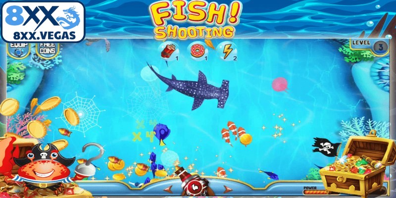 Hãy nhắm bắn theo nhóm cá khi chơi game Shoot Fish.